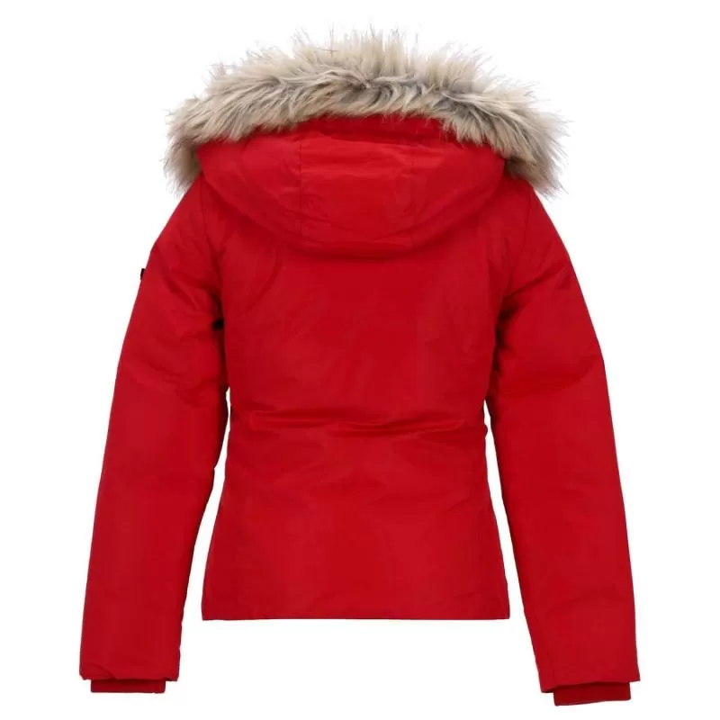 Geacă de iarnă Tommy Hilfiger EU 36 | Burgundy, Cu glugă, Tall, Abstract & Color Block - Image 2