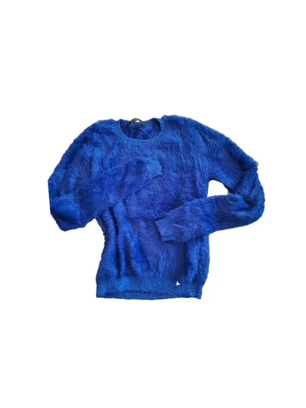 Pulover la baza gâtului Guess EU 34 | Albastru, Normal, Regular fit, Tall, Monocrom, Poliamidă