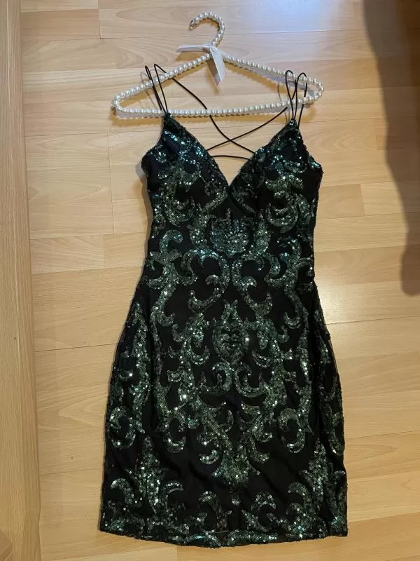 Rochie de seară Windson EU 36 | Negru, Mini, Bretele subțiri, Paiete, Poliester - Image 6