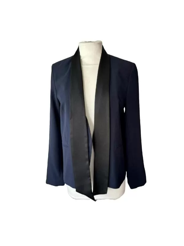 Sacou Topshop EU 40 | Albastru, Normal, Mânecă lungă, Poliester