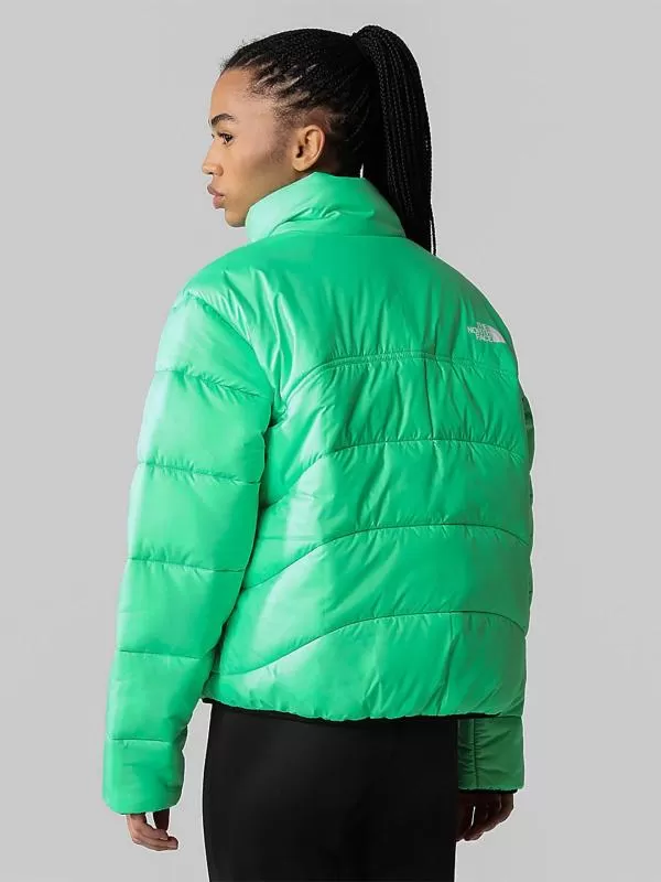 Geacă puffer The North Face EU 34 | Verde, Fără glugă, Logo, Oțel inoxidabil - Image 5