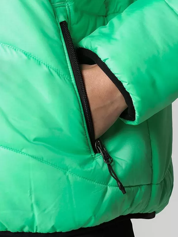 Geacă puffer The North Face EU 34 | Verde, Fără glugă, Logo, Oțel inoxidabil - Image 6