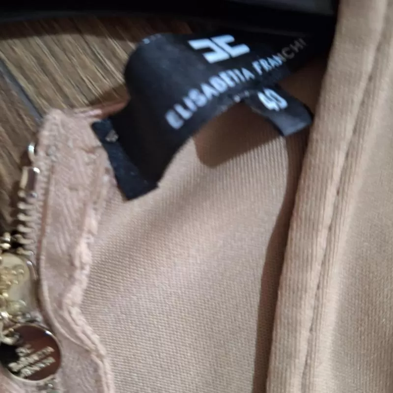 Rochie de seară Elisabetta Franchi EU 36 | Caramel, Mini, Mânecă scurtă, Pliuri, Poliamidă - Image 5