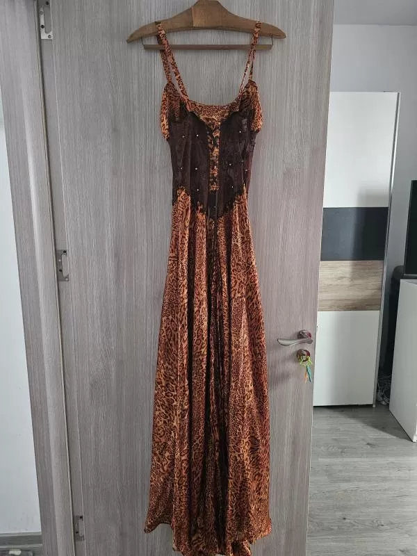 Rochie de seară Muzzafet EU 38 | Cărămiziu, Maxi, Bretele subțiri, Poliester - Image 3