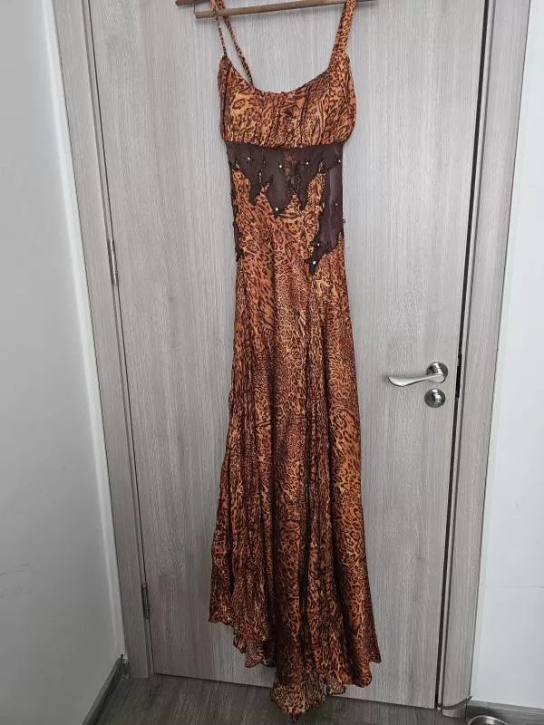 Rochie de seară Muzzafet EU 38 | Cărămiziu, Maxi, Bretele subțiri, Poliester - Image 4