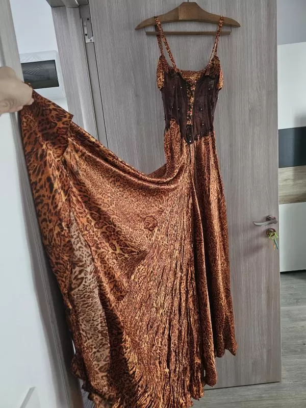 Rochie de seară Muzzafet EU 38 | Cărămiziu, Maxi, Bretele subțiri, Poliester - Image 5