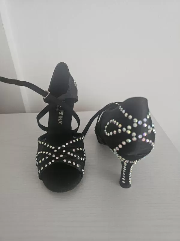 Pantofi de dans Manuel Reina EU 37 | Negru, Piele întoarsă Suede - Image 3