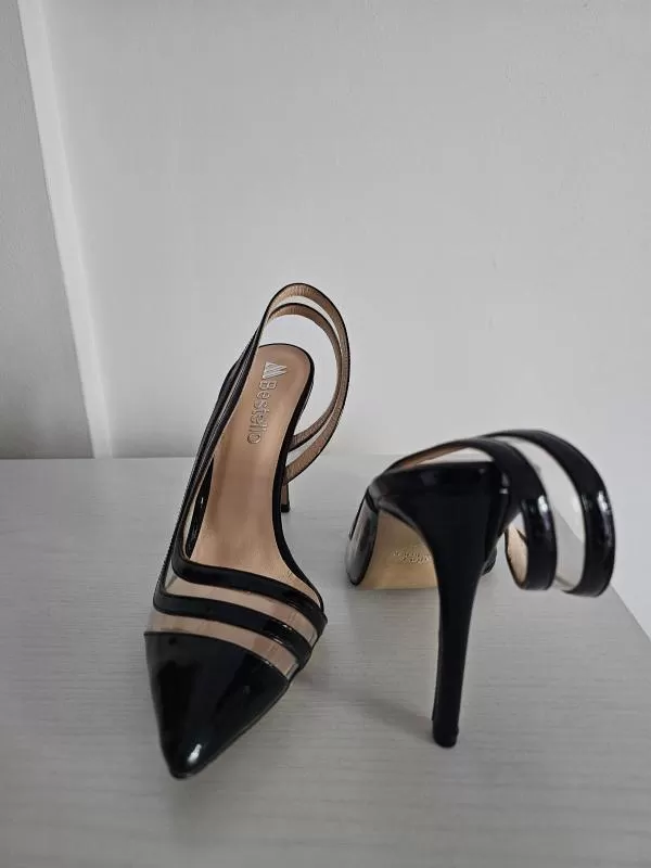 Pantofi cu toc înalt Bestello EU 37 | Negru, Piele naturală - Image 2