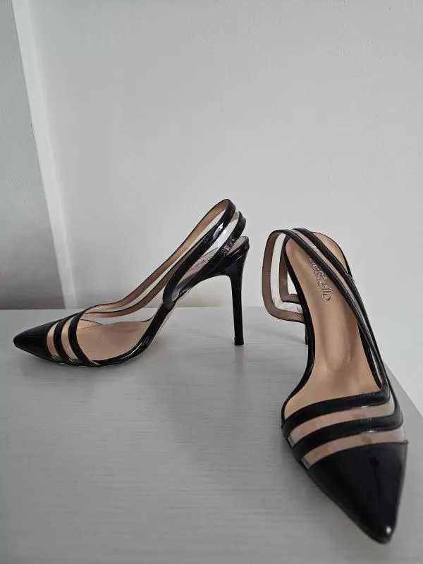 Pantofi cu toc înalt Bestello EU 37 | Negru, Piele naturală - Image 3
