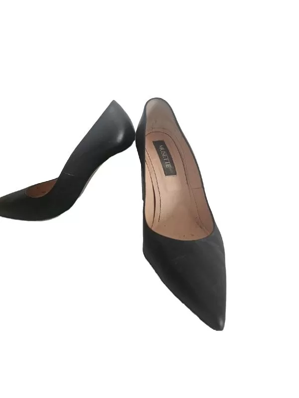 Pantofi cu toc înalt Musette EU 37 | Negru, Piele naturală