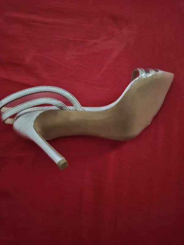 Pantofi cu toc înalt Bestello EU 38 | Gri, Monocrom, Piele naturală - Image 5