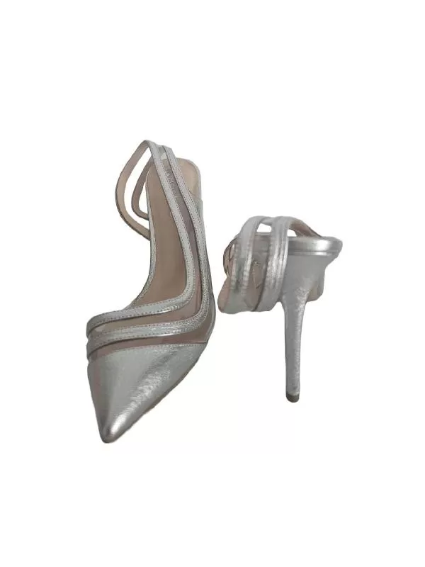 Pantofi cu toc înalt Bestello EU 38 | Gri, Monocrom, Piele naturală