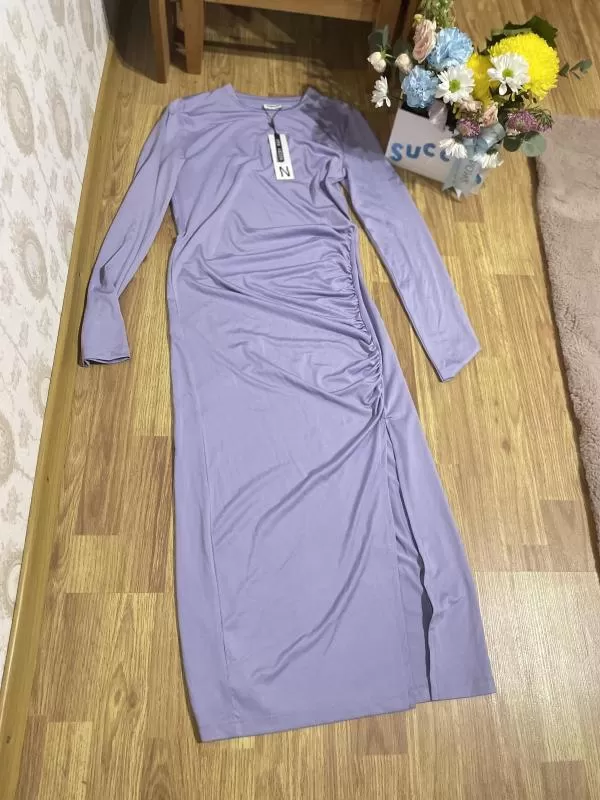 Rochie de seară Noisy May EU 38 | Mov, Maxi, Mânecă lungă, Poliester - Image 2