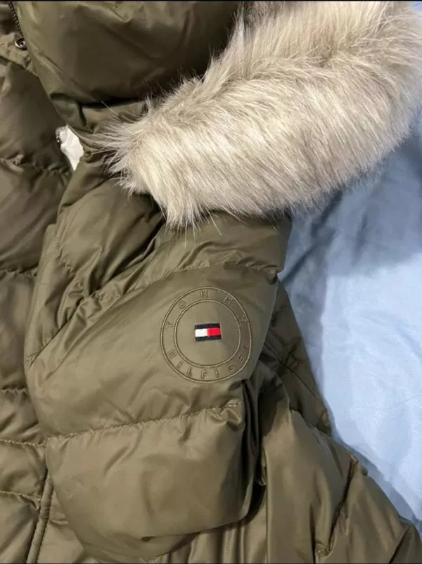 Geacă de iarnă Tommy Hilfiger EU 36 | Khaki, Cu glugă detașabilă, Poliester - Image 10