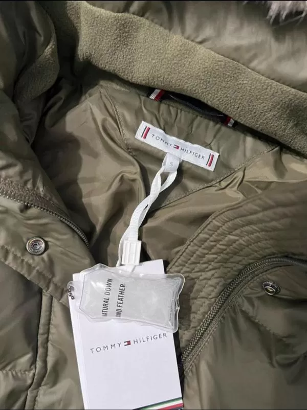Geacă de iarnă Tommy Hilfiger EU 36 | Khaki, Cu glugă detașabilă, Poliester - Image 11