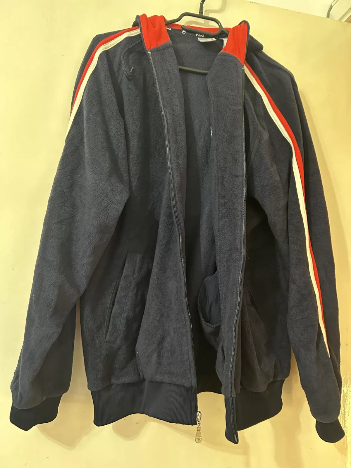 Bluză sport Fila EU 50 | Albastru, Dungi, Oțel inoxidabil