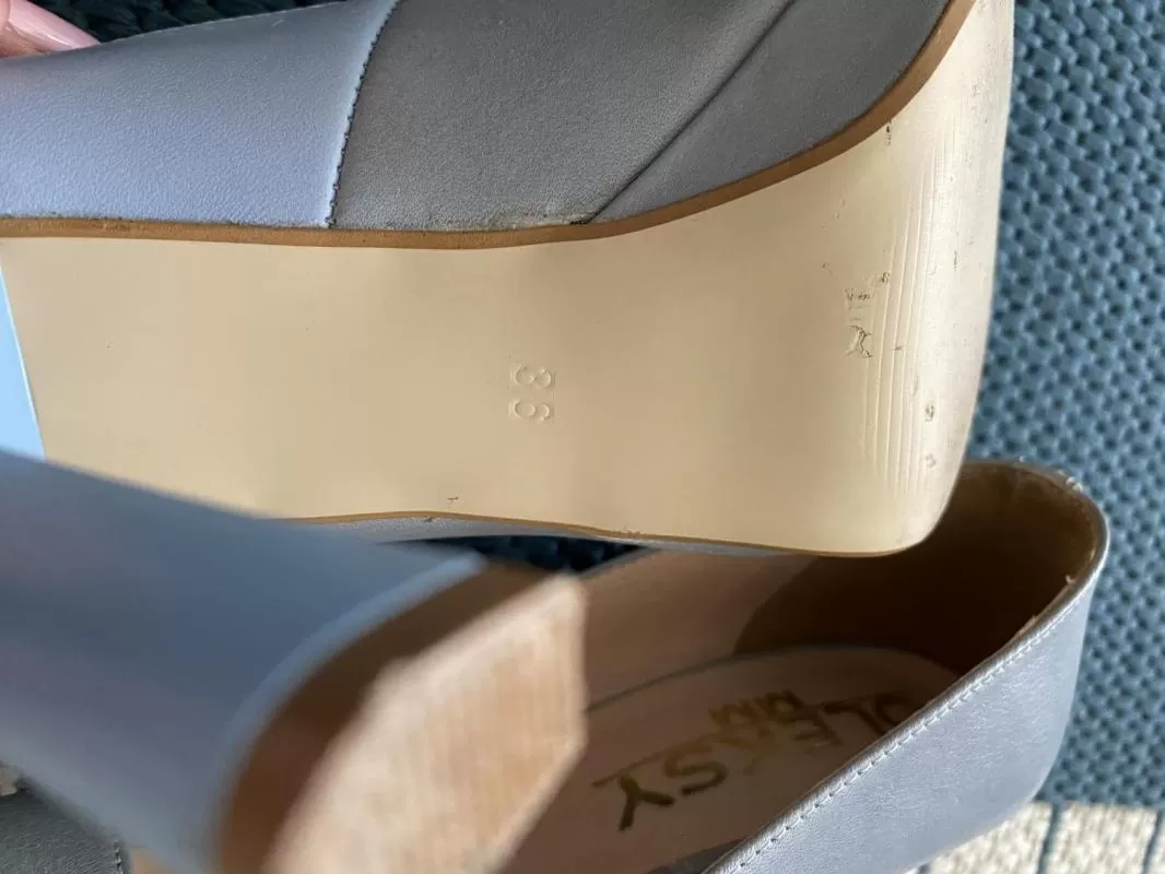 Pantofi cu toc înalt Oleksy EU 36 | Bleu, Piele naturală - Image 5