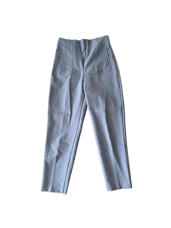 Pantaloni Zara EU 36 | Bleu, Lungi, Eleganți Stofă