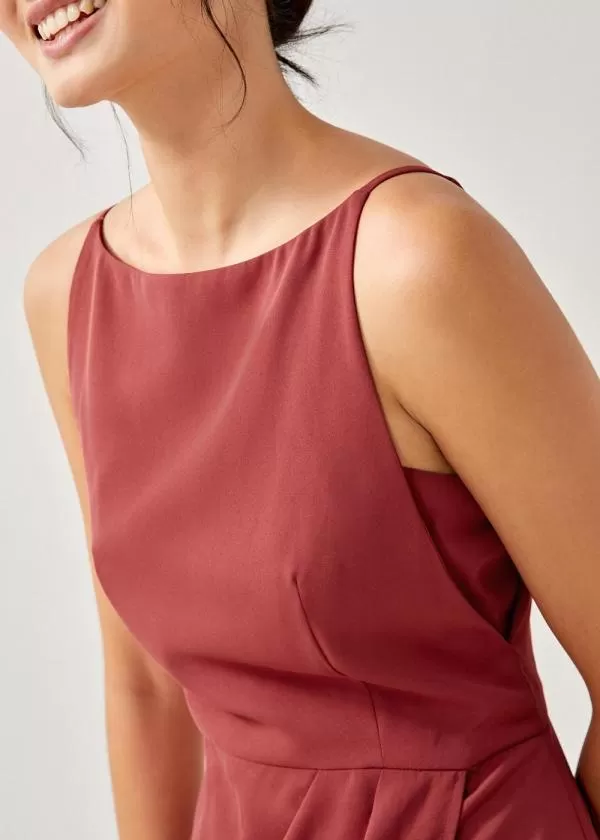Rochie de seară Love, Bonito EU 36 | Cărămiziu, Midi, Bretele subțiri, Poliester - Image 4