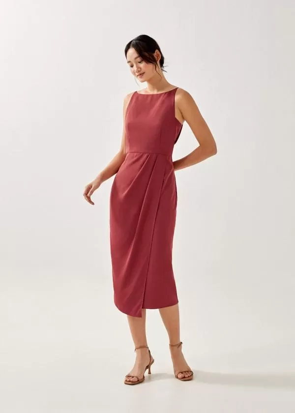 Rochie de seară Love, Bonito EU 36 | Cărămiziu, Midi, Bretele subțiri, Poliester - Image 3