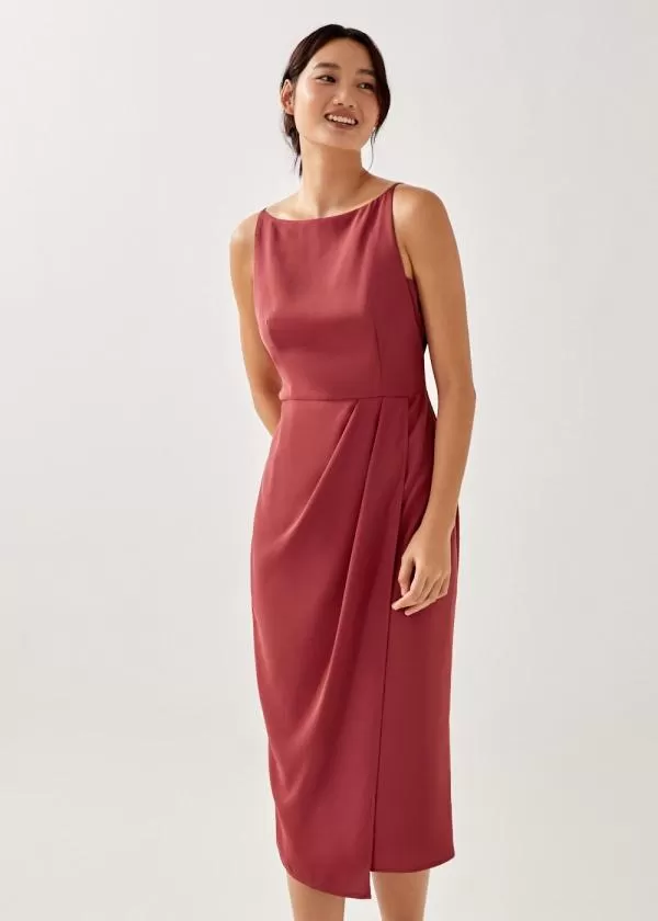 Rochie de seară Love, Bonito EU 36 | Cărămiziu, Midi, Bretele subțiri, Poliester - Image 2