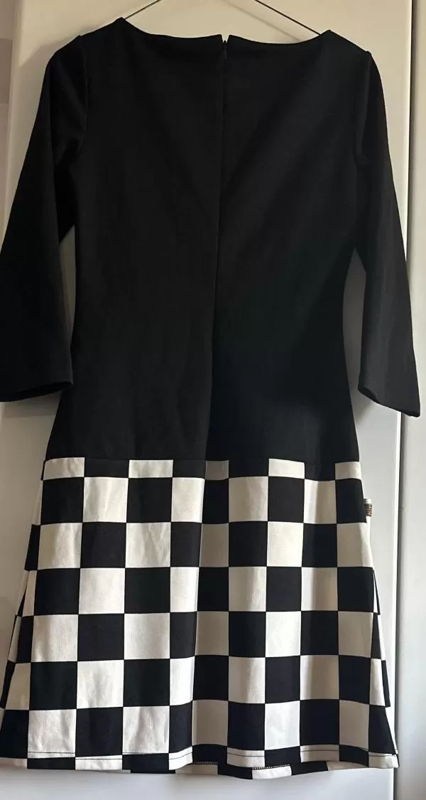Rochie casual Jake*s EU 38 | Negru, Midi, Mânecă lungă, Carouri - Image 3