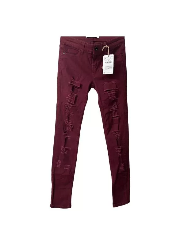 Blugi Stradivarius EU 38 | Burgundy, Lungi, Denim