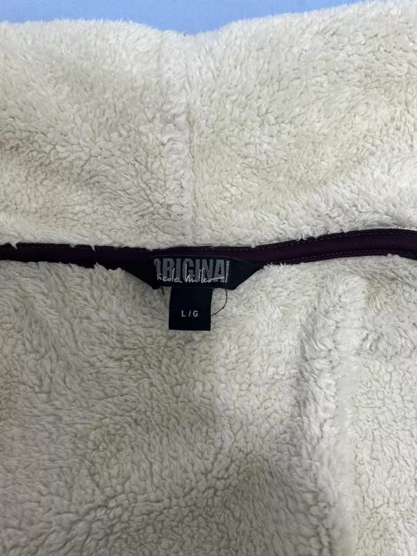 Blazer Nicole Miller L | Burgundy, Fără glugă, Blană artificială - Image 3