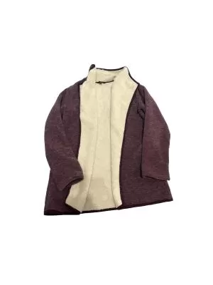 Blazer Nicole Miller L | Burgundy, Fără glugă, Blană artificială