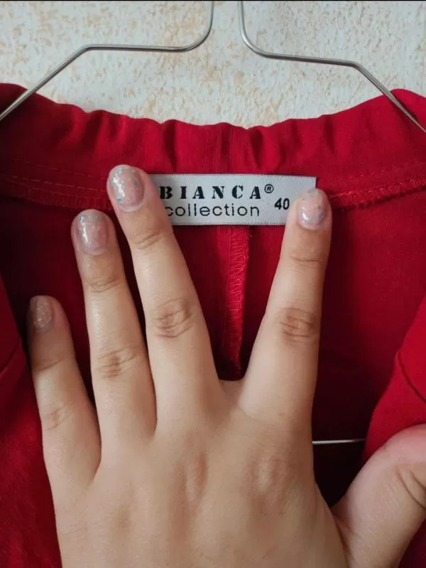 Blazer Bianca Collection EU 40 | Roșu, Fără glugă, Bumbac - Image 4