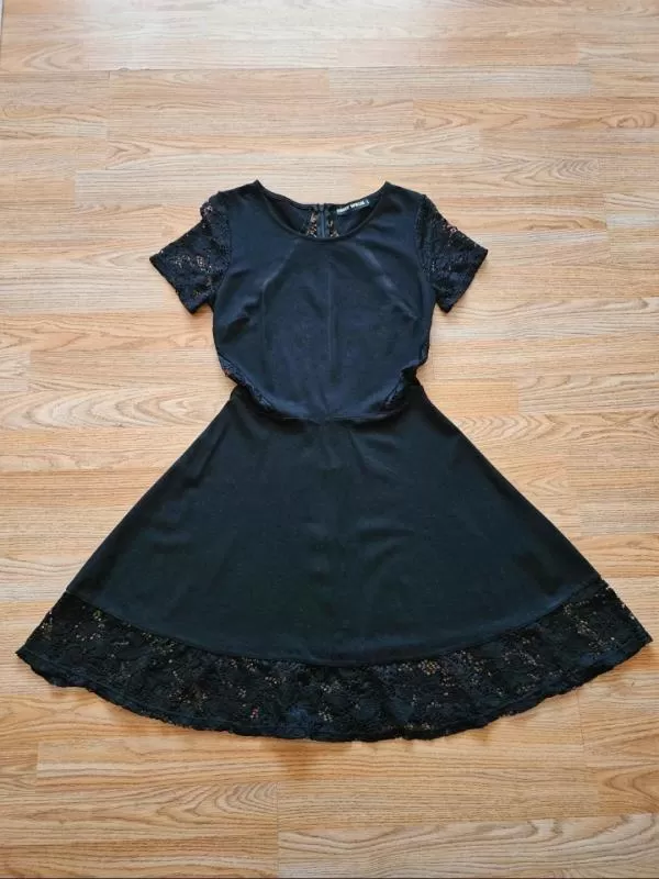 Rochie casual Tally Weijl L | Negru, Mini, Mânecă scurtă, Vâscoză - Image 2