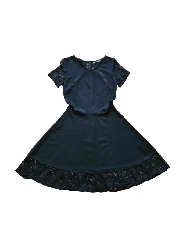 Rochie casual Tally Weijl L | Negru, Mini, Mânecă scurtă, Vâscoză