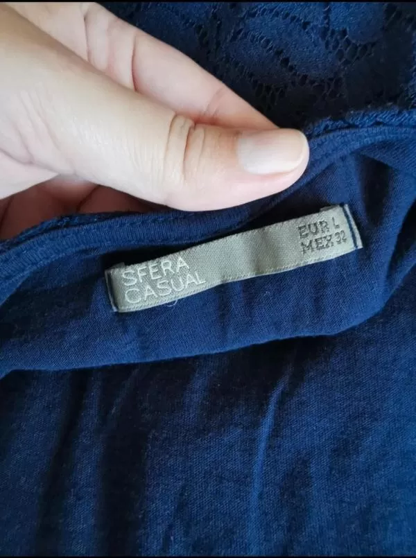 Rochie casual SFERA CASUAL L | Indigo, Mini, Bretele subțiri - Image 4