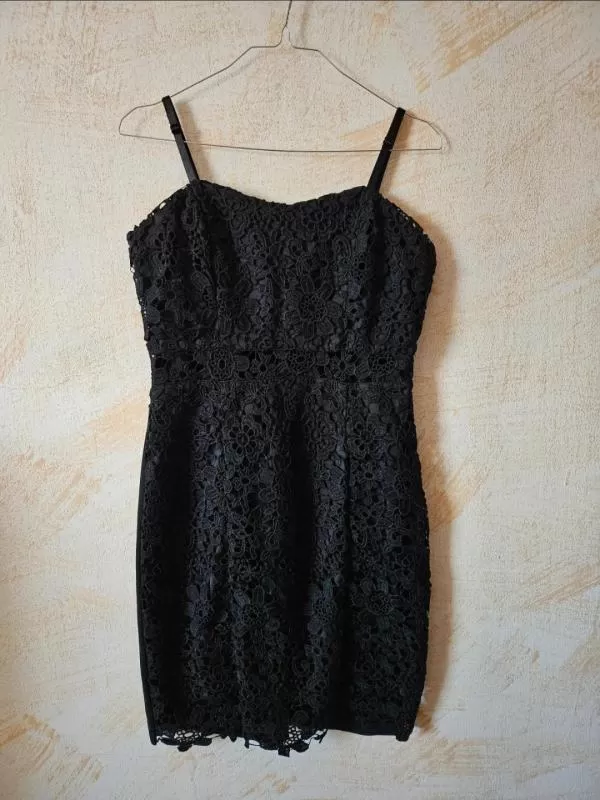 Rochie de seară L.B.C. M | Negru, Mini, Bretele subțiri - Image 2