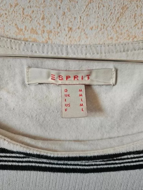 Rochie casual Esprit M | Alb, Mini, Mânecă trei sferturi, Dungi - Image 4