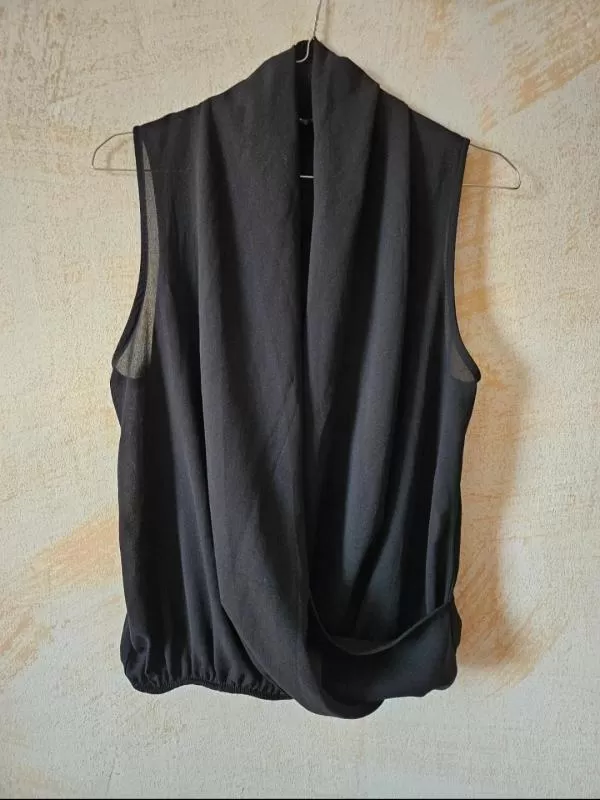 Top tank TALLY WEIJL S | Negru, Normal, Fără mâneci, Design petrecut - Image 2