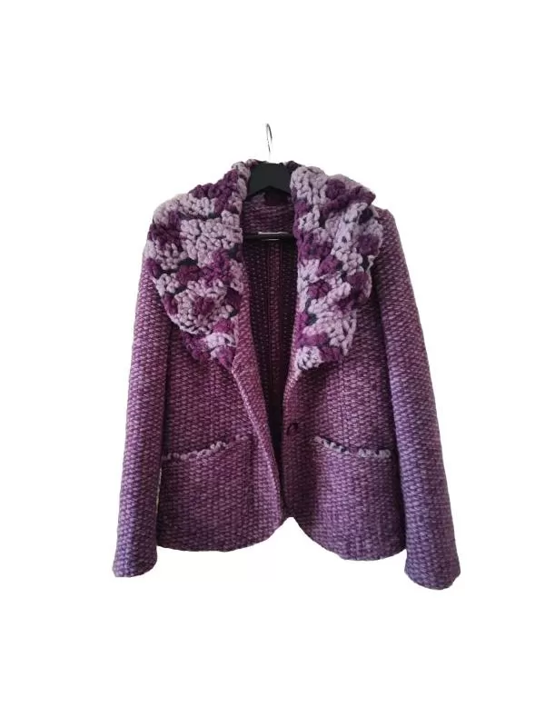 Cardigan Benny EU 38 | Mov, Mânecă lungă