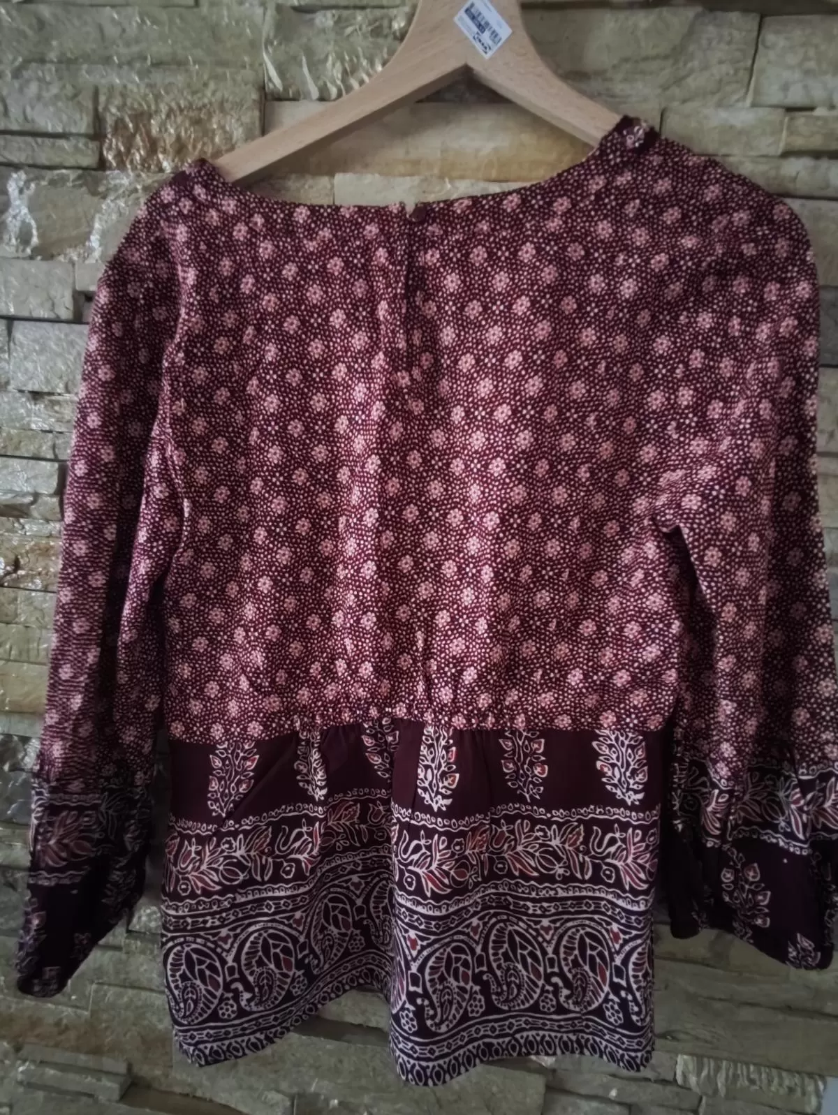 Bluză Sfera EU 38 | Burgundy, Normal, Mânecă scurtă - Image 4