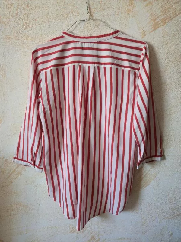 Cămașă Vero Moda M | Alb, Normal, Mânecă trei sferturi, Dungi, Poliester - Image 6