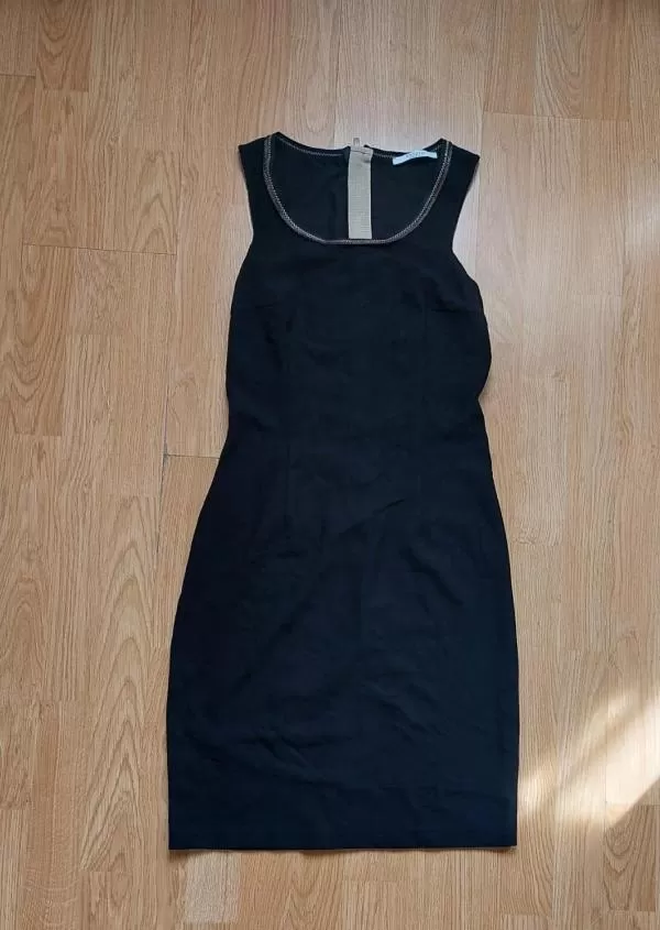 Rochie casual Sfizio S | Negru, Midi, Fără mâneci, Vâscoză - Image 2