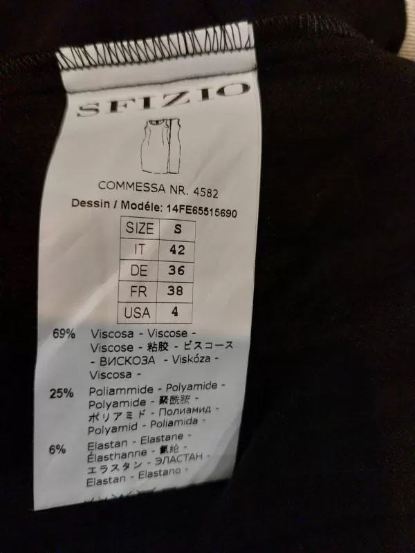 Rochie casual Sfizio S | Negru, Midi, Fără mâneci, Vâscoză - Image 6