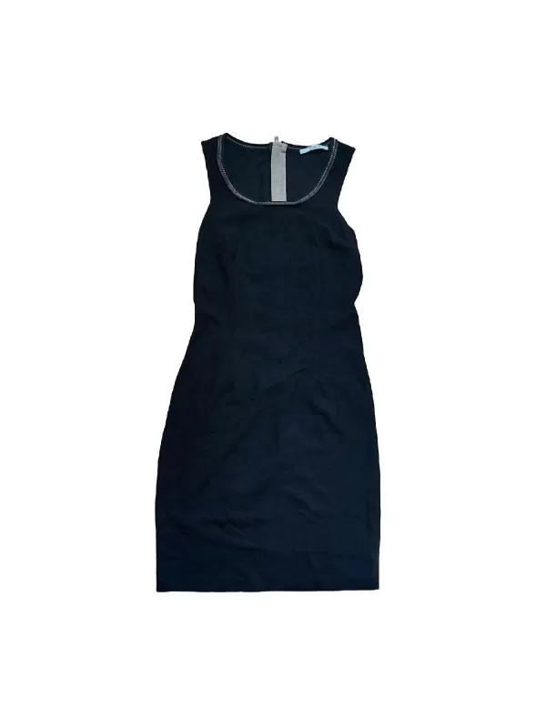 Rochie casual Sfizio S | Negru, Midi, Fără mâneci, Vâscoză