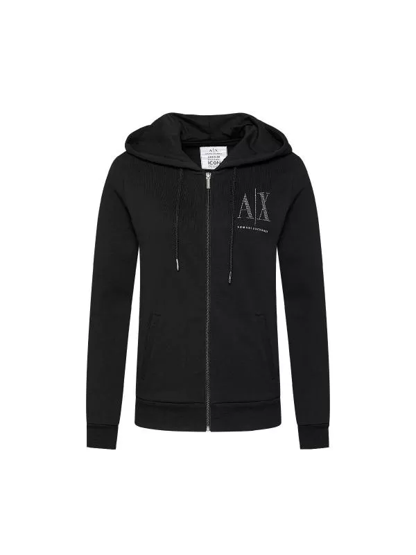 Bluză sport Armani Exchange EU 36 | Negru, Bumbac