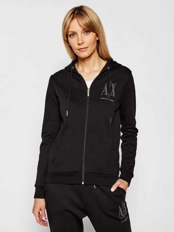 Bluză sport Armani Exchange EU 36 | Negru, Bumbac - Image 2