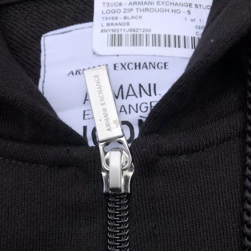 Bluză sport Armani Exchange EU 36 | Negru, Bumbac - Image 9