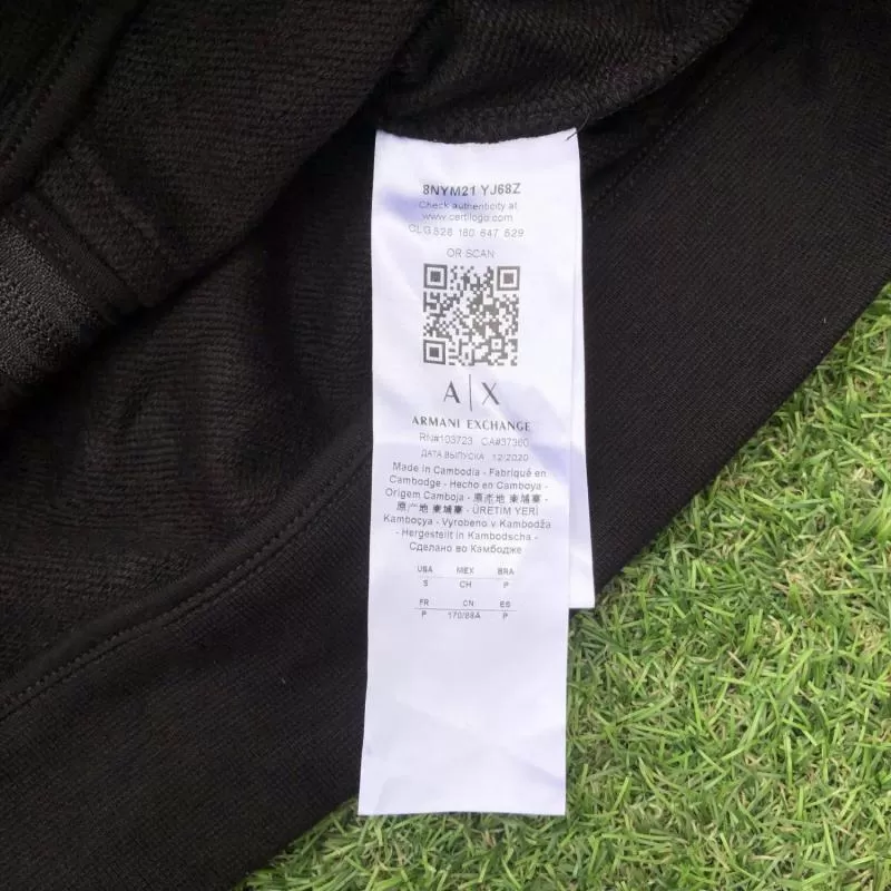Bluză sport Armani Exchange EU 36 | Negru, Bumbac - Image 12
