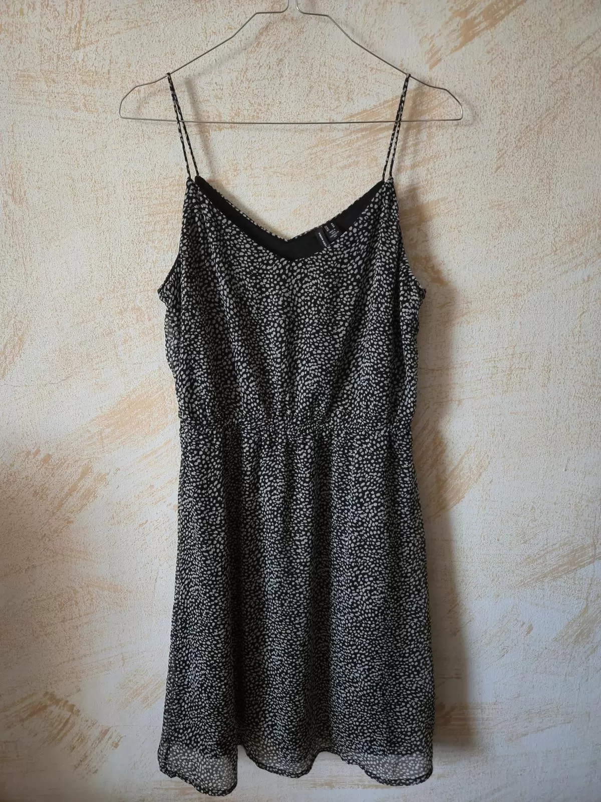 Rochie casual Vero Moda M | Negru, Mini, Bretele subțiri, Buline & Imprimeuri mici, Poliester - Image 2