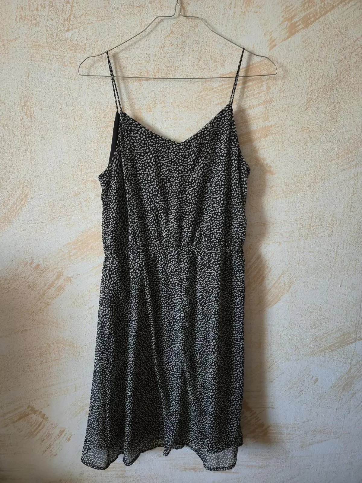 Rochie casual Vero Moda M | Negru, Mini, Bretele subțiri, Buline & Imprimeuri mici, Poliester - Image 3