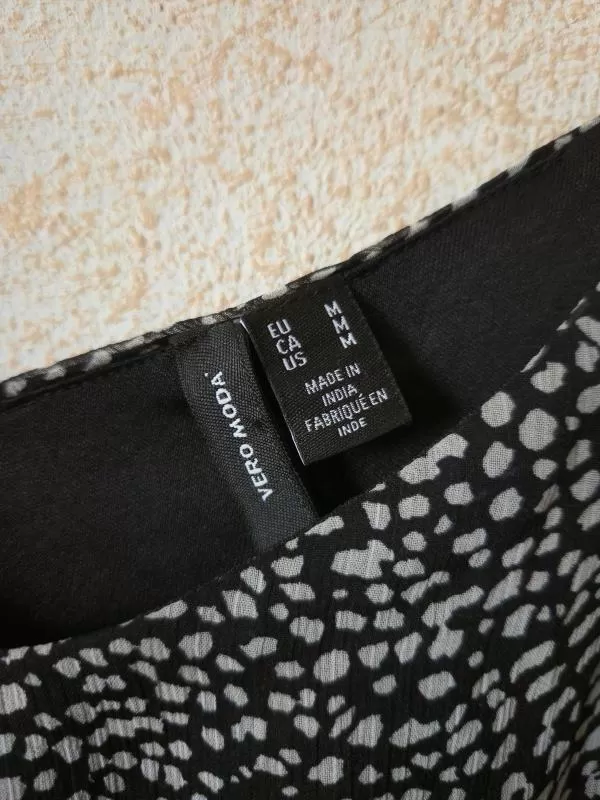 Rochie casual Vero Moda M | Negru, Mini, Bretele subțiri, Buline & Imprimeuri mici, Poliester - Image 4