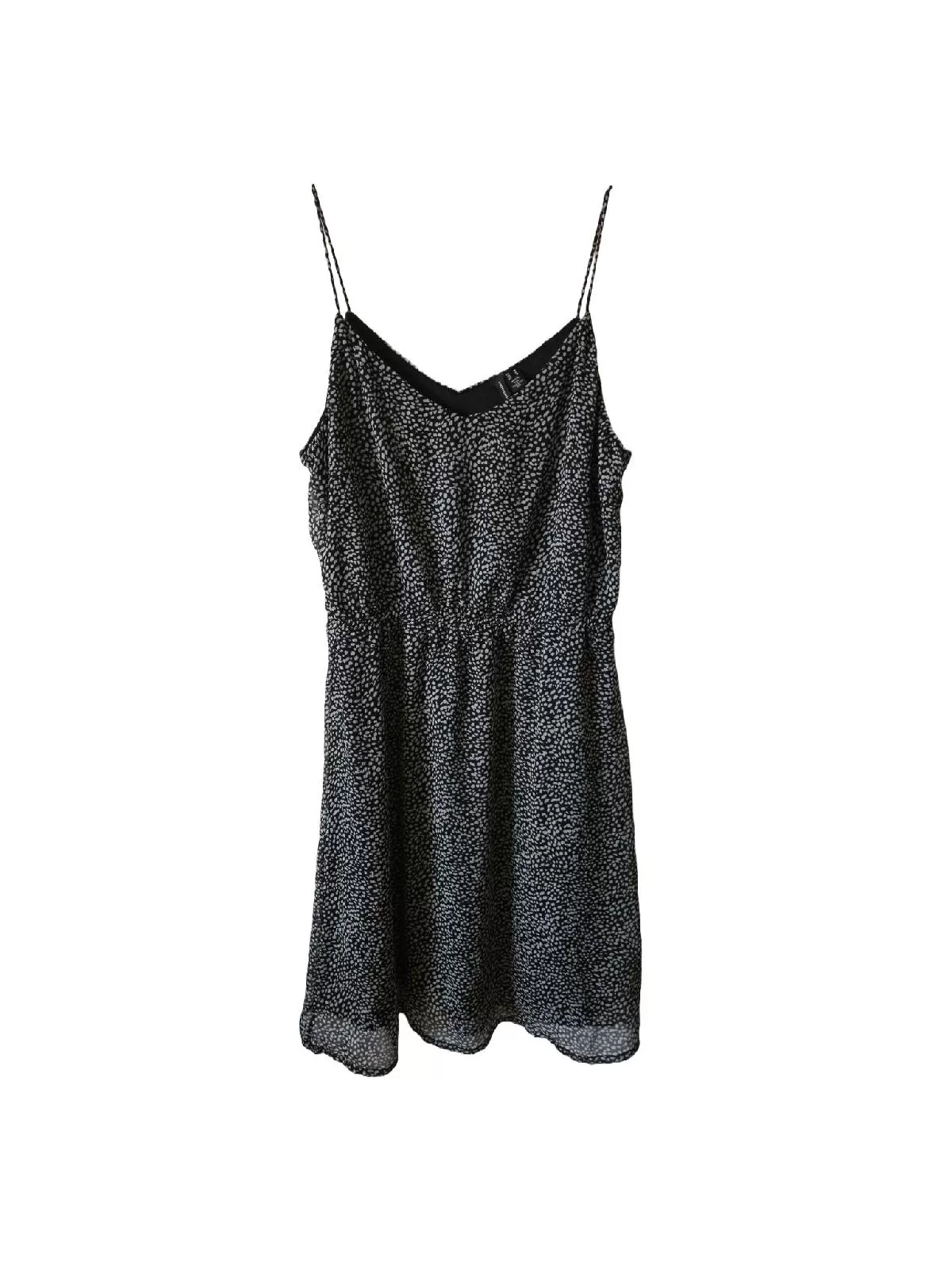 Rochie casual Vero Moda M | Negru, Mini, Bretele subțiri, Buline & Imprimeuri mici, Poliester